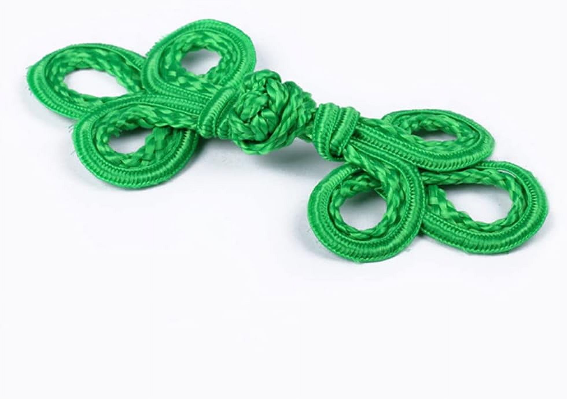 5 Pairs/Pack Chinese Knots Frog Buttons Closure Sewing Buttons Fastener for DIY Sewing (02 Green)